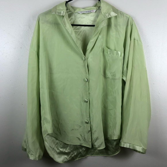 Victoria's Secret Other - Victoria’s Secret Early 2000’s Chic Green Pajama Top